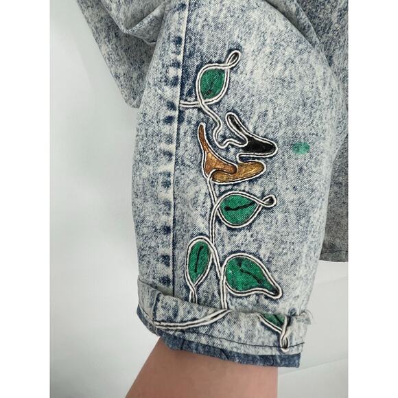 Vintage‎ Hand Painted Acid Wash 80’s 90’s High Waist Baggy Funky Unique - Picture 7 of 10